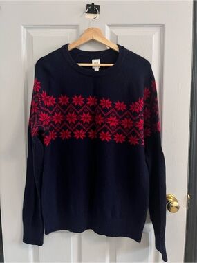 GAP // Navy Fuzzy Holiday Sweater // Size M
